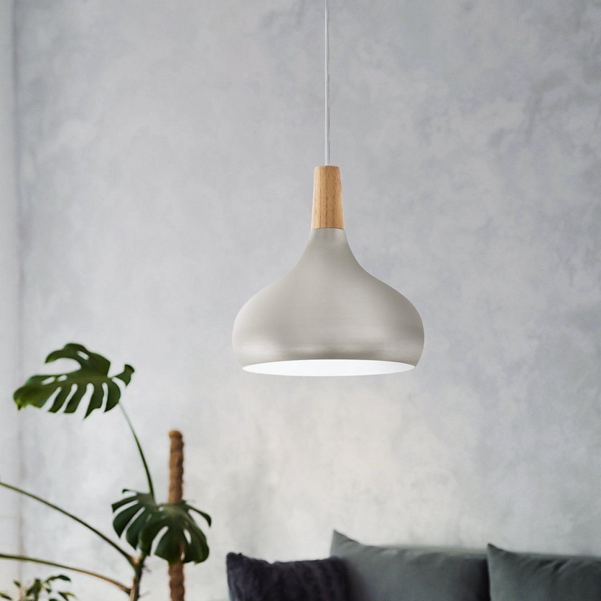 Eglo - Hängeleuchte 1xE27/60W/230V Ø 28 cm silber