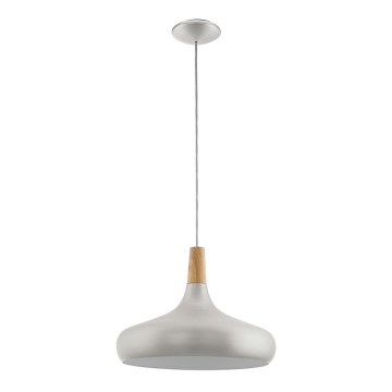 Eglo - Hängeleuchte 1xE27/60W/230V Ø 40 cm silber