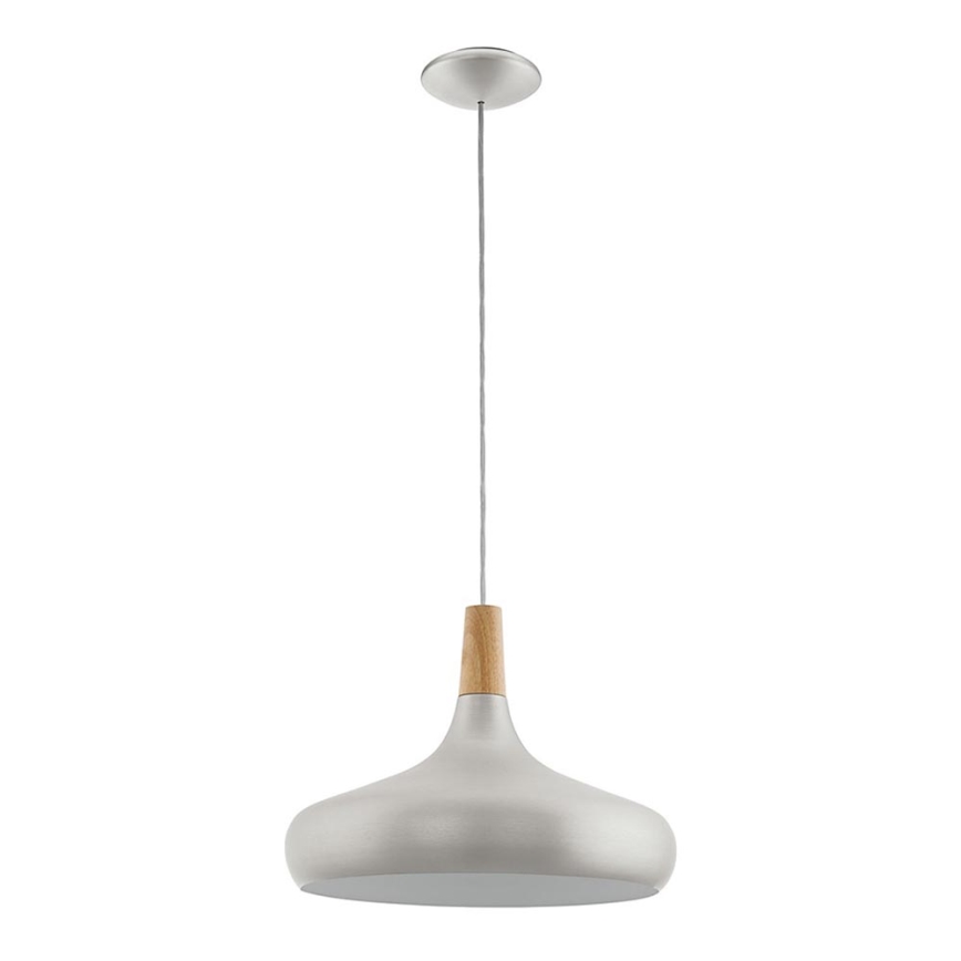 Eglo - Hängeleuchte 1xE27/60W/230V Ø 40 cm silber