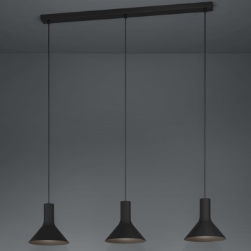Eglo - Hängeleuchte 3xE27/28W/230V schwarz