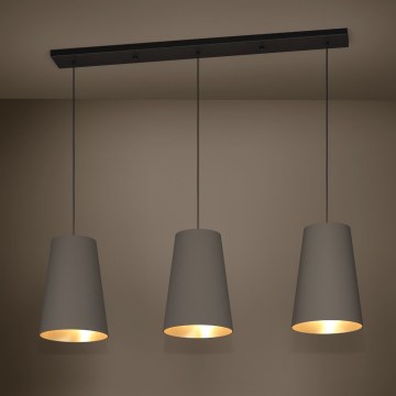 Eglo - Hängeleuchte 3xE27/40W/230V braun