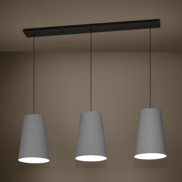 Eglo - Hängeleuchte 3xE27/40W/230V grau