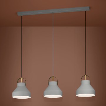 Eglo - Hängeleuchte 3xE27/40W/230V grau