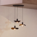 Eglo - Hängeleuchte 3xE27/40W/230V schwarz/golden