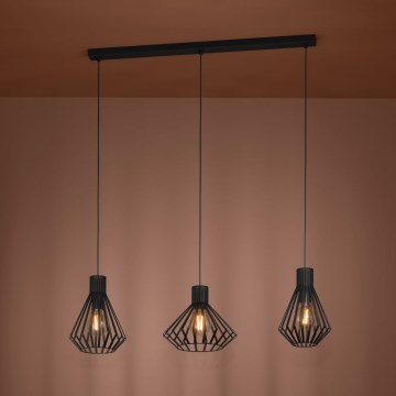 Eglo - Hängeleuchte 3xE27/40W/230V schwarz