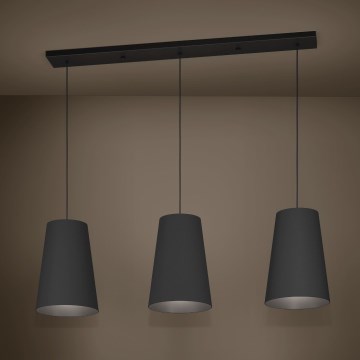 Eglo - Hängeleuchte 3xE27/40W/230V schwarz