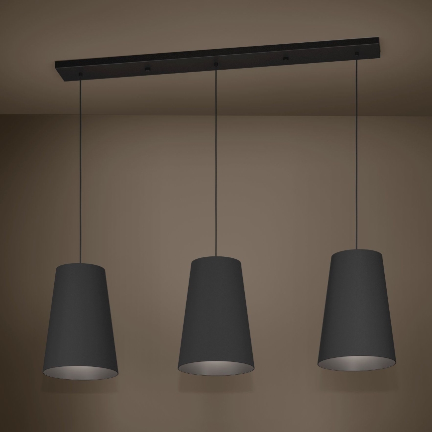 Eglo - Hängeleuchte 3xE27/40W/230V schwarz