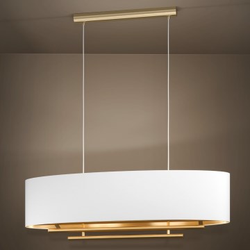 Eglo - Hängeleuchte 4xE27/40W/230V weiß/golden