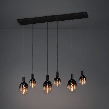 Eglo - Hängeleuchte 6xE27/40W/230V schwarz