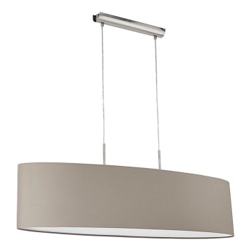 Eglo - Hängeleuchte an Kabel 2xE27/60W/230V Taupe