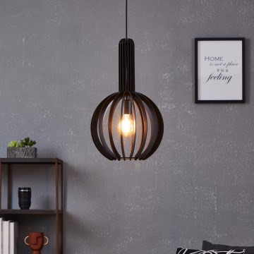 Eglo - Hängeleuchte an Schnur 1xE27/40W/230V d 31 cm schwarz