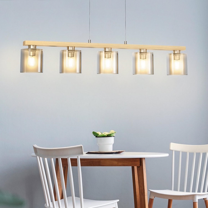 Eglo - Hängeleuchte an Schnur 5xE27/28W/230V - FSC-zertifiziert