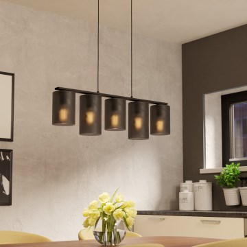 Eglo - Hängeleuchte COLOMERA 5xE27/40W/230V grau