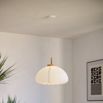 Eglo - Hängeleuchte mit Kabelaufhängung 1xE27/40W/230V Ø 40 cm weiß/beige