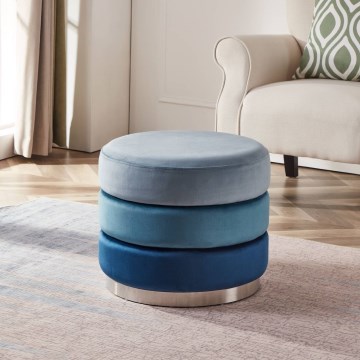 Eglo - Hocker 42,5x50 cm blau/chrom