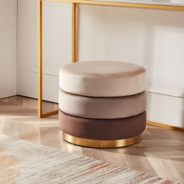 Eglo - Hocker 42,5x50 cm braun/gold