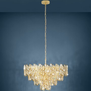 Eglo - Kronleuchter an Kette CALMEILLES 10xE14/25W/230V T. 78 cm