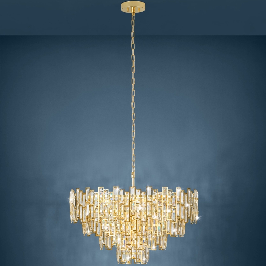 Eglo - Kronleuchter an Kette CALMEILLES 10xE14/25W/230V T. 78 cm