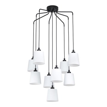 Eglo - Kronleuchter an Schnur 9xE27/40W/230V weiß