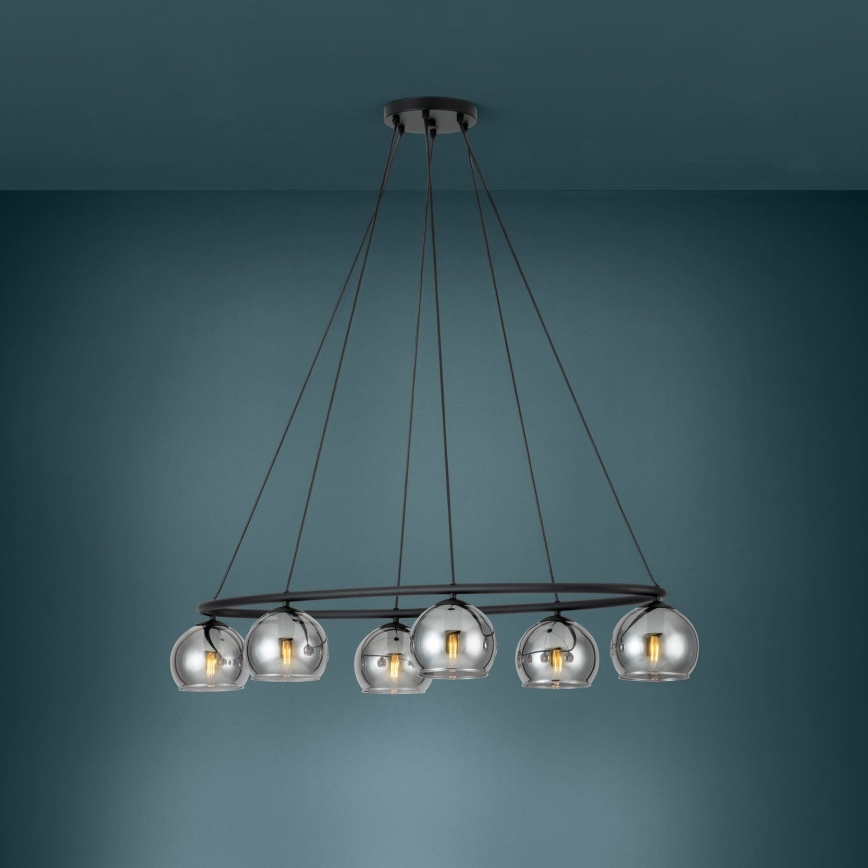 Eglo - Kronleuchter an Schnur DAGUELLA 6xE14/25W/230V