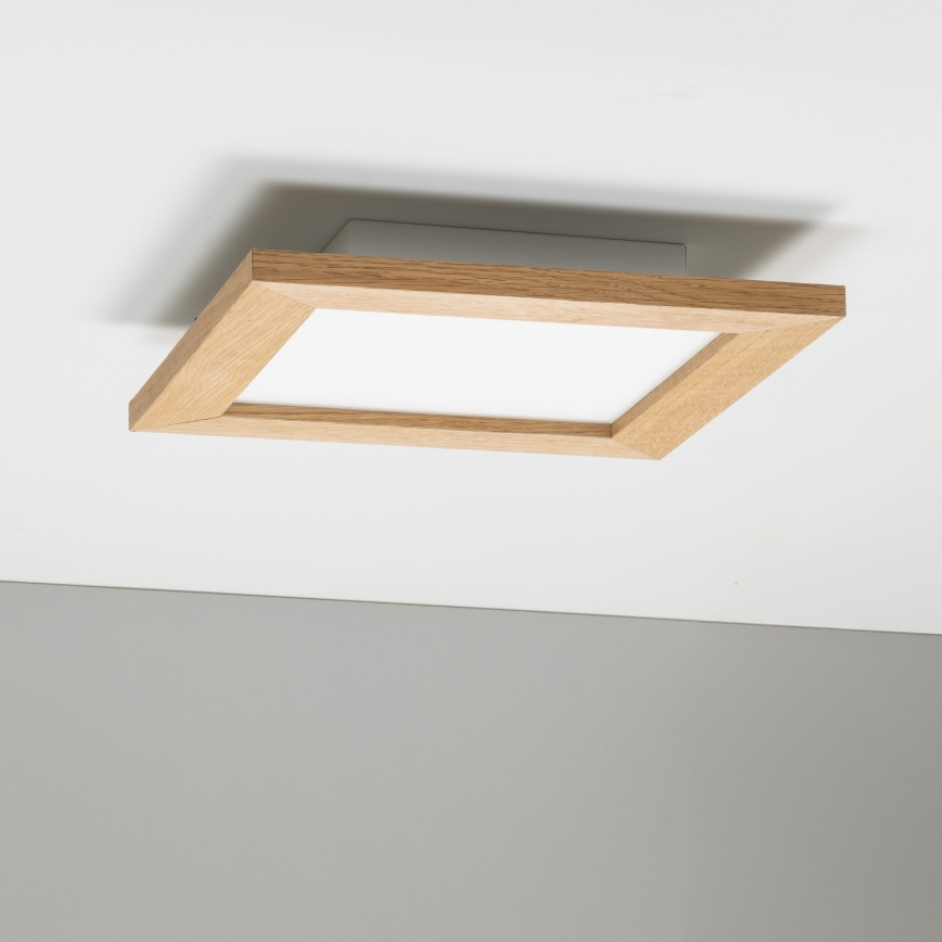Eglo - LED-Anbaupanel SALOBRENA-RW WOOD LED/17W/230V 2700/4000K 30x30 cm braun
