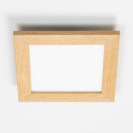 Eglo - LED-Anbaupanel SALOBRENA-RW WOOD LED/17W/230V 2700/4000K 30x30 cm braun