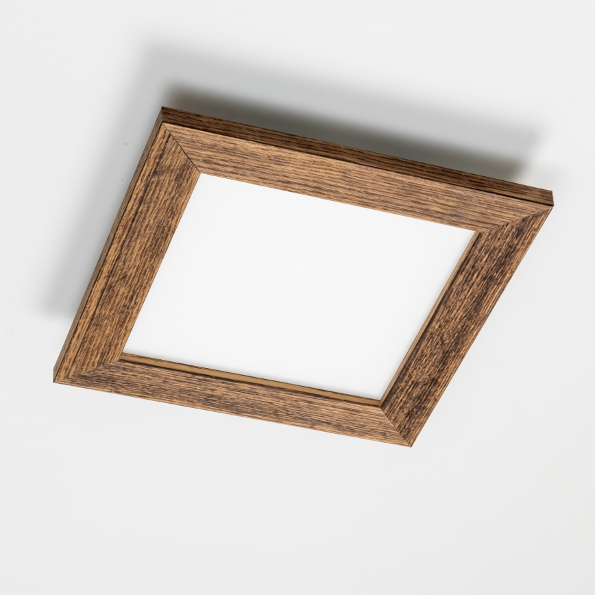 Eglo - LED-Anbaupanel SALOBRENA-RW WOOD LED/17W/230V 2700/4000K 34x34 cm braun