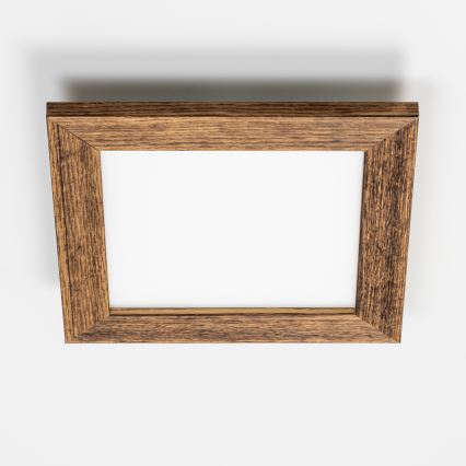 Eglo - LED-Anbaupanel SALOBRENA-RW WOOD LED/17W/230V 2700/4000K 34x34 cm braun
