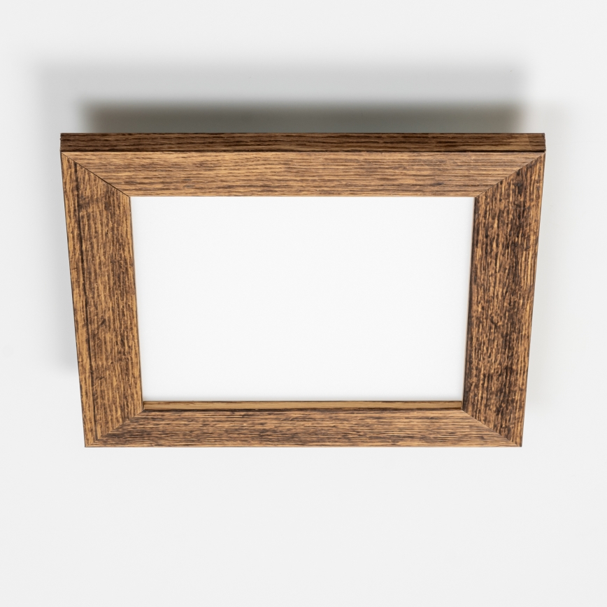 Eglo - LED-Anbaupanel SALOBRENA-RW WOOD LED/17W/230V 2700/4000K 34x34 cm braun