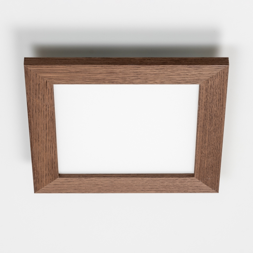 Eglo - LED-Anbaupanel SALOBRENA-RW WOOD LED/17W/230V 2700/4000K 34x34 cm dunkelbraun