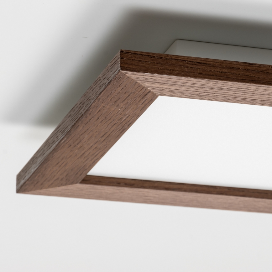 Eglo - LED-Anbaupanel SALOBRENA-RW WOOD LED/17W/230V 2700/4000K 34x34 cm dunkelbraun