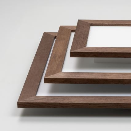 Eglo - LED-Anbaupanel SALOBRENA-RW WOOD LED/17W/230V 2700/4000K 34x34 cm dunkelbraun