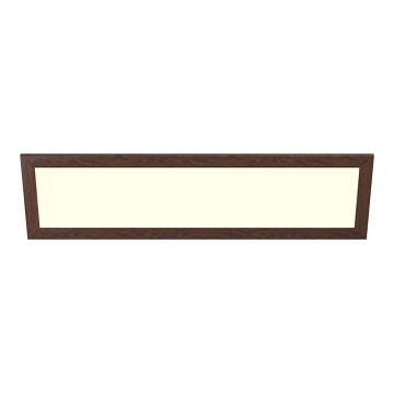 Eglo - LED-Anbaupanel SALOBRENA-RW WOOD LED/34W/230V 2700/4000K 124x34 cm dunkelbraun