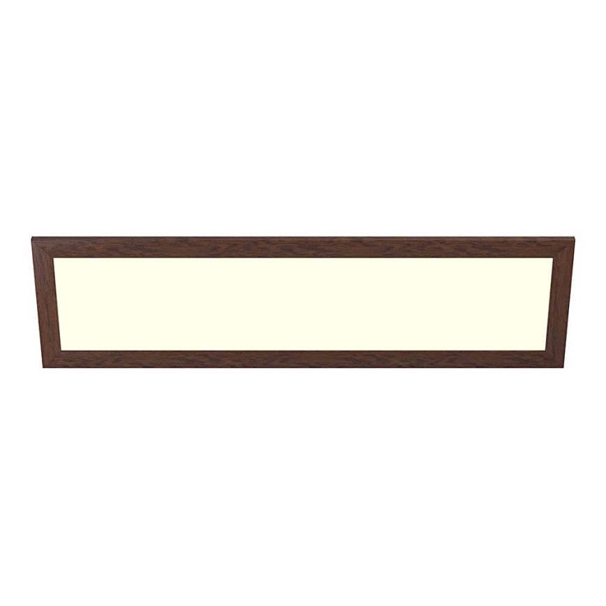 Eglo - LED-Anbaupanel SALOBRENA-RW WOOD LED/34W/230V 2700/4000K 124x34 cm dunkelbraun