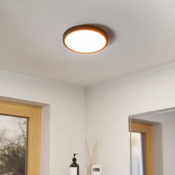 Eglo - LED-Badezimmer-Deckenleuchte, 14,2 W, 230 V, 2700/4000/6500 K, Ø 27,8 cm, IP44, schwarz