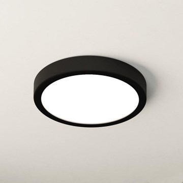 Eglo - LED-Badezimmer-Deckenleuchte, 17 W, 230 V, schwarz, IP44, Ø 21 cm