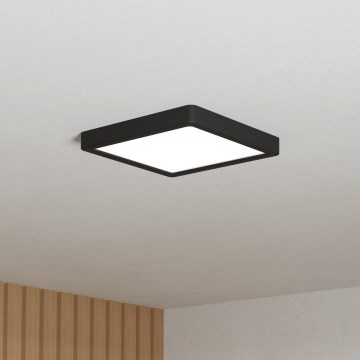 Eglo - LED-Badezimmer-Deckenleuchte LED/10,5W/230V 2700/4000/6500K 22x22 cm IP44 schwarz