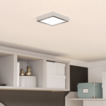 Eglo - LED-Badezimmer-Deckenleuchte LED/7W/230V 2700/4000/6500K 15x15 cm IP44 glänzender Chrom