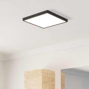 Eglo - LED-Deckenleuchte für Badezimmer, LED/13W/230V, 2700/4000/6500K, 29x29 cm, IP44, schwarz