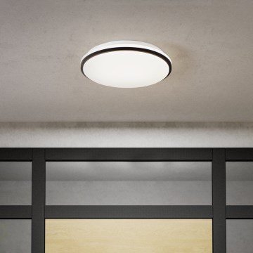 Eglo - LED-Deckenleuchte für das Badezimmer, 18 W, 230 V, 3000/4000/6500 K, IP54, schwarz