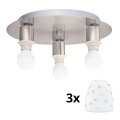 Eglo - LED Deckenleuchte MY CHOICE 3xE14/4W/230V mattchrom/weiß
