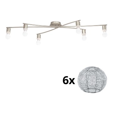 Eglo - LED-Deckenleuchte MY CHOICE 6xE14/4W/230V matt Chrom