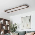Eglo - LED Deckenleuchte SALOBRENA-RW WOOD LED/34W/230V 2700/4000K 124x34 cm dunkelbraun