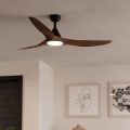 Eglo - LED-Deckenventilator LED/19W/230V 3000/4000/5000K Ø 132 cm braun + Fernbedienung