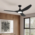 Eglo - LED-Deckenventilator LED/20W/230V 3000/4000/5000K Ø 132 cm schwarz + Fernbedienung