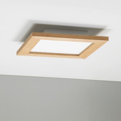 Eglo - LED Dimmbares Aufbaumodul SALOBRENA 2 WOOD LED/16W/230V 4000K 34x34 cm Braun