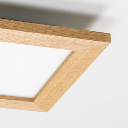 Eglo - LED Dimmbares Aufbaumodul SALOBRENA 2 WOOD LED/16W/230V 4000K 34x34 cm Braun