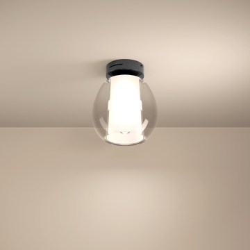 Eglo - LED-dimmbare Deckenleuchte LED/5,5W/230V + LED/1,6W 2200-6500 K Ø 25 cm schwarz-chrom + Fernbedienung