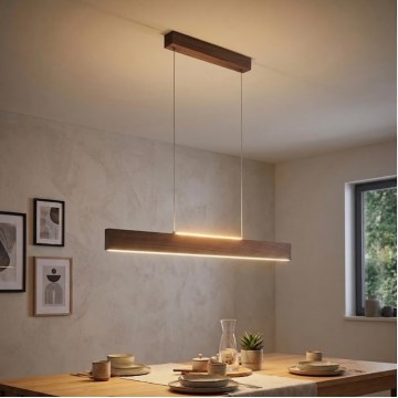 Eglo - LED dimmbare Pendelleuchte an Kabel LED/21W/230V + LED/8,4W Nussbaum