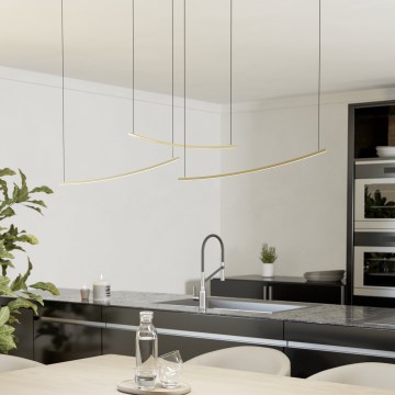 Eglo  - LED-dimmbare Pendelleuchte an Stahlseil LED/22W/230V 2700/4000/6500K goldfarben